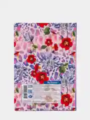 Красный бизнес-блокнот BG "Floral wild", А5, 64 листа, матовая ламинация, скругленные уголки