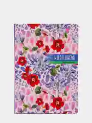 Красный бизнес-блокнот BG "Floral wild", А5, 64 листа, матовая ламинация, скругленные уголки