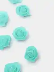 Бирюзовый розы из фоамирана, цветы из фоамирана 3см, для рукоделия