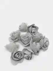 Серый меланж розы из фоамирана, цветы из фоамирана 3см, для рукоделия