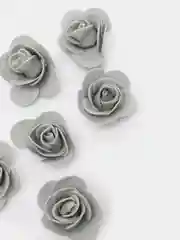 Серый меланж розы из фоамирана, цветы из фоамирана 3см, для рукоделия