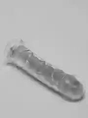 Прозрачный фалоиммитатор без яиц