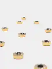 Черный кабошон со стразами, 10 штук