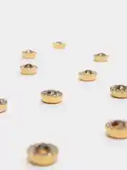 Карамельный кабошон со стразами, 10 штук
