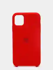 Красный силиконовый защитный чехол на iPhone 11