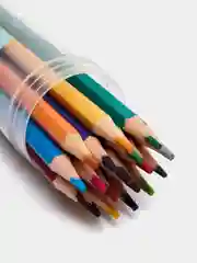 Набор утолщенных цветных карандашей в чехле/ цветные карандаши 12/18 шт / набор карандашей