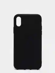 Черный чехол для Apple iPhone X / XS силиконовый, 14 цветов