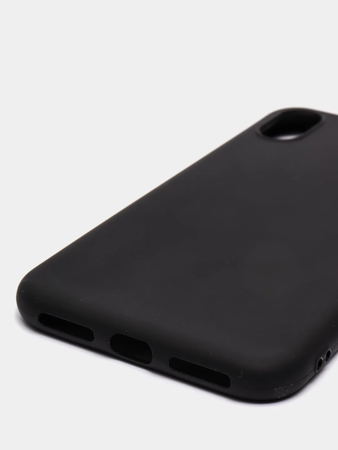 Черный чехол для Apple iPhone X / XS силиконовый, 14 цветов