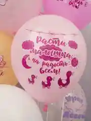 Воздушные шары на выписку дочки "Новорожденные. Девочка!", 30 см, 10 штук