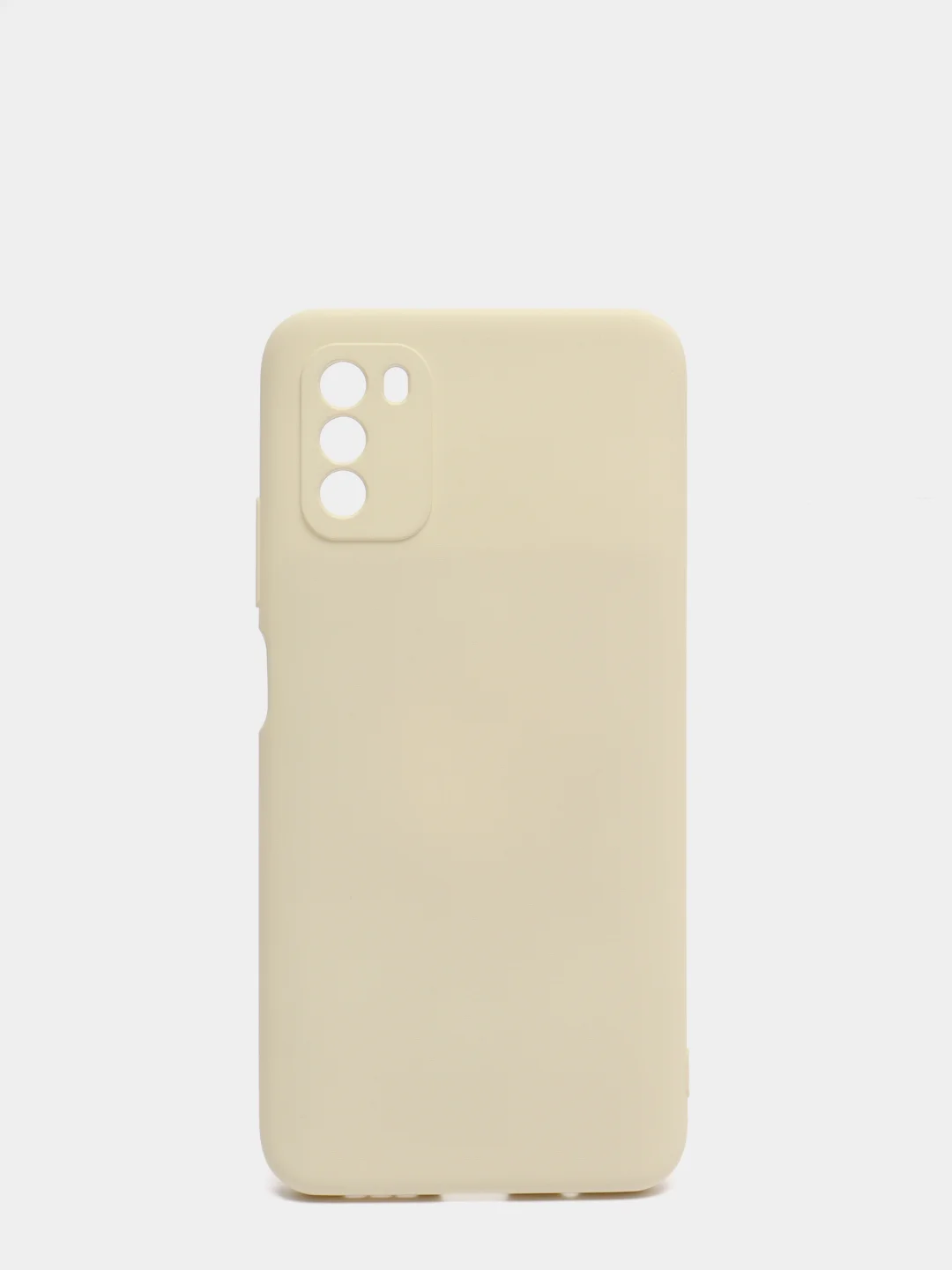 Молочный чехол с защитой камеры и бархатом внутри Xiaomi Poco M3
