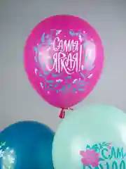 Бирюзовый воздушные шары для девушки "С днем рождения!", 30 см, 10 штук