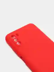 Красный чехол с защитой камеры и бархатом внутри Xiaomi Poco M3