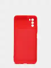 Красный чехол с защитой камеры и бархатом внутри Xiaomi Poco M3