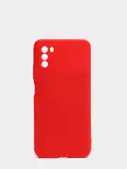 Красный чехол с защитой камеры и бархатом внутри Xiaomi Poco M3