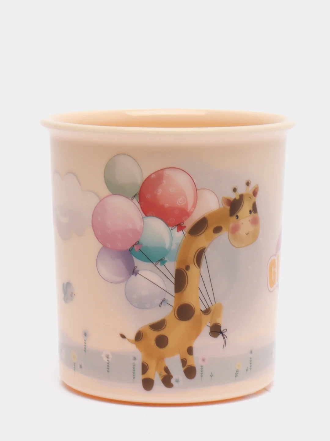 Бежевый кружка с рисунком "Giraffix" 0,2 л