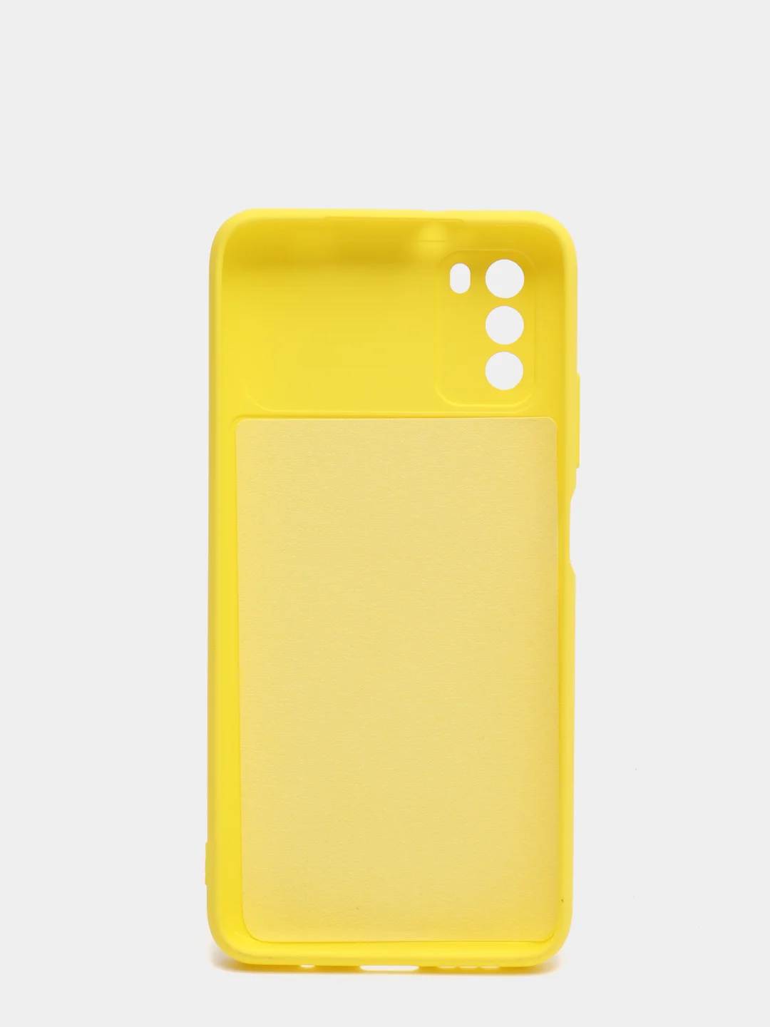 Желтый чехол с защитой камеры и бархатом внутри Xiaomi Poco M3