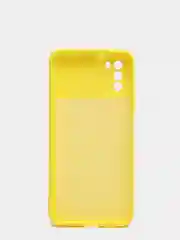 Желтый чехол с защитой камеры и бархатом внутри Xiaomi Poco M3