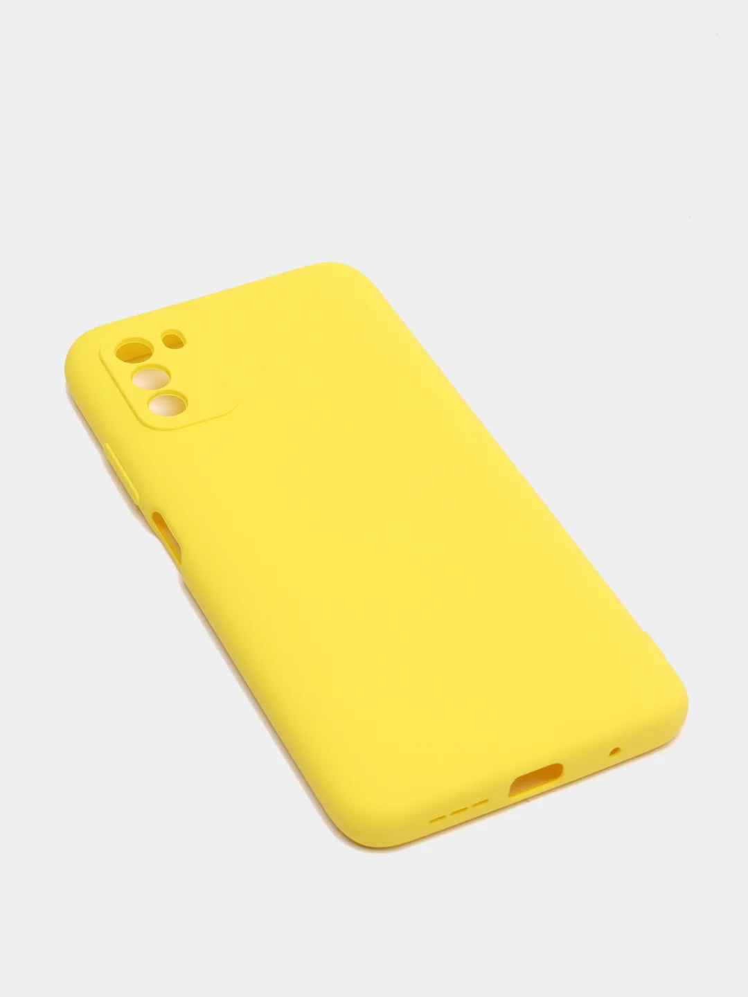 Желтый чехол с защитой камеры и бархатом внутри Xiaomi Poco M3
