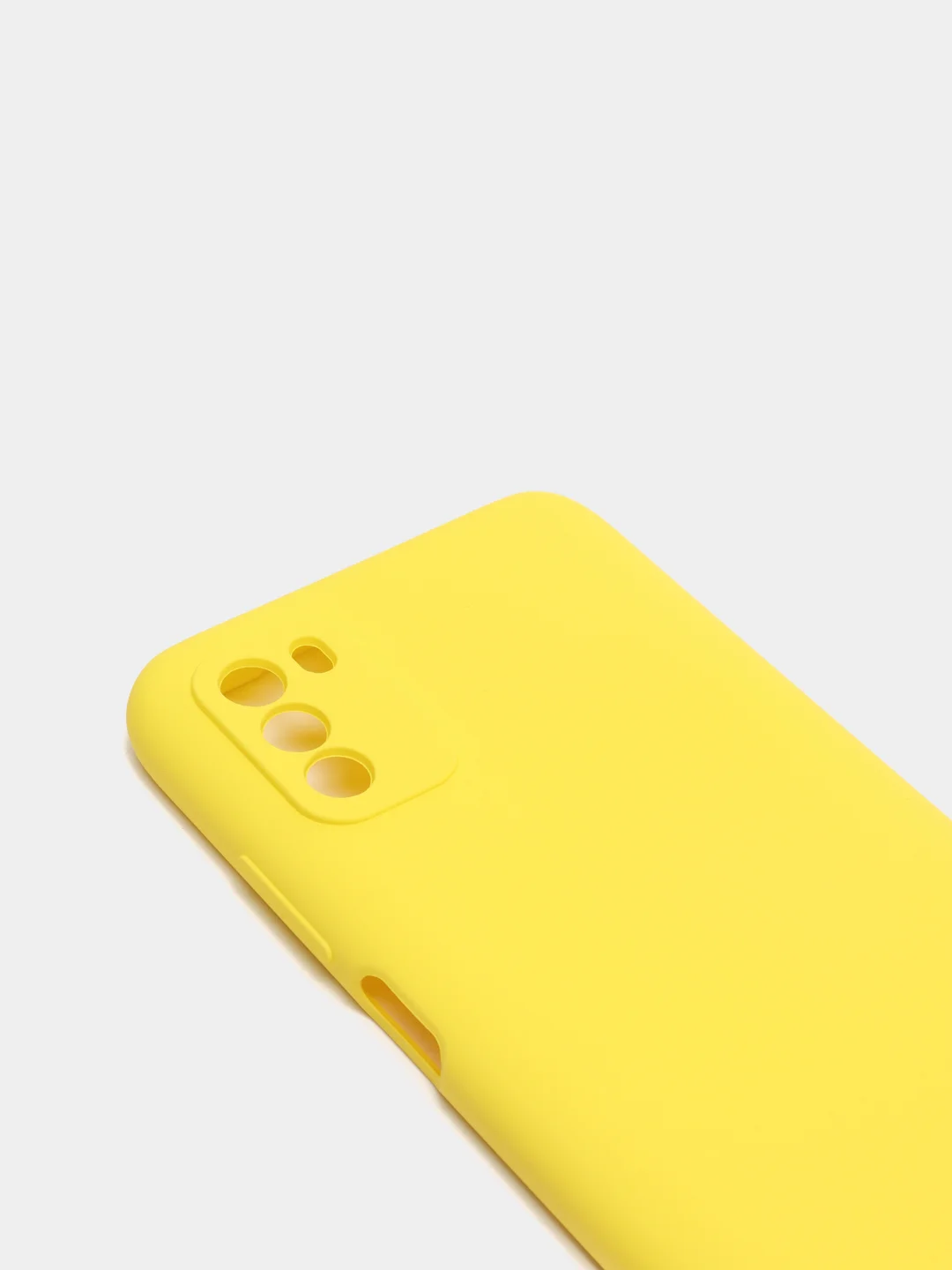 Желтый чехол с защитой камеры и бархатом внутри Xiaomi Poco M3