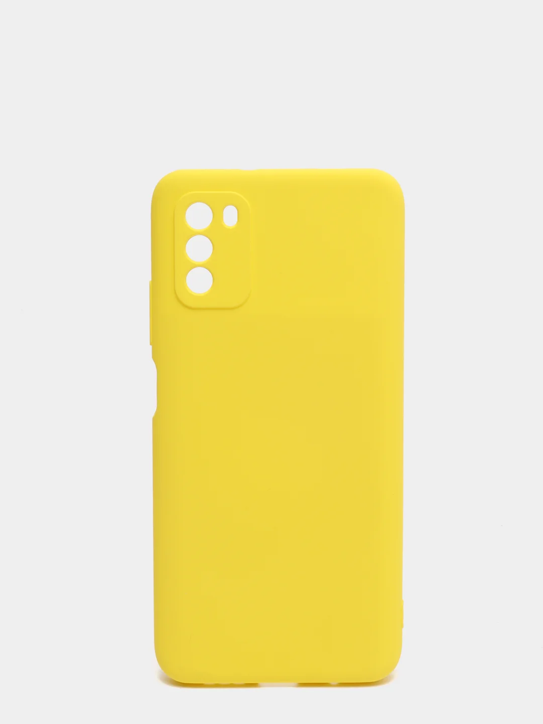 Желтый чехол с защитой камеры и бархатом внутри Xiaomi Poco M3