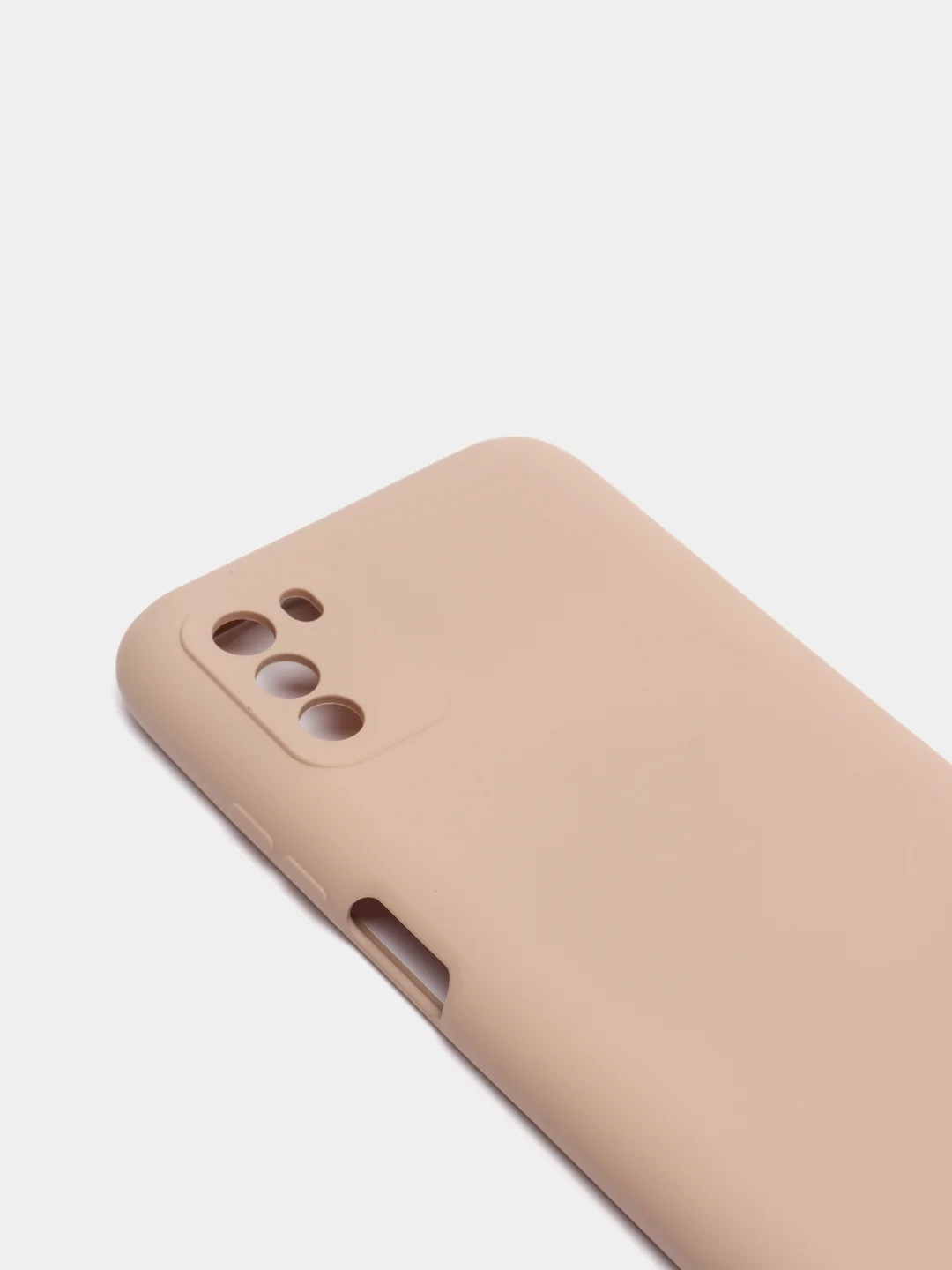 Бежевый чехол с защитой камеры и бархатом внутри Xiaomi Poco M3