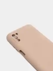 Бежевый чехол с защитой камеры и бархатом внутри Xiaomi Poco M3