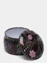 Черный шкатулка металлическая, 5 х 8 см