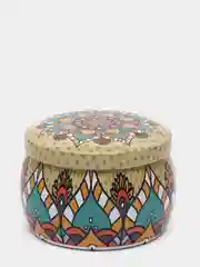Желтый шкатулка металлическая, 5 х 8 см