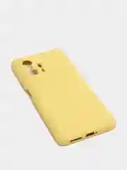Желтый чехол для Xiaomi 11T 5G с защитой камеры и бархатом внутри