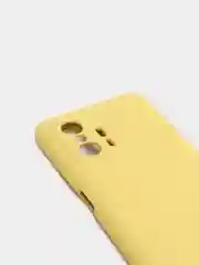 Желтый чехол для Xiaomi 11T 5G с защитой камеры и бархатом внутри