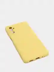 Желтый чехол Samsung M52 5G с защитой камеры и бархатом внутри