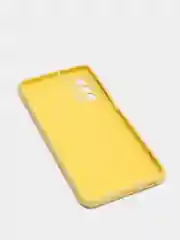 Желтый чехол Samsung M52 5G с защитой камеры и бархатом внутри