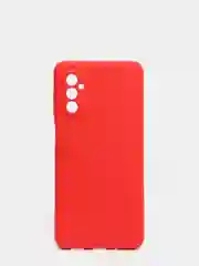 Красный чехол Samsung M52 5G с защитой камеры и бархатом внутри