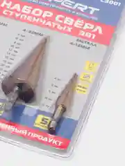 Набор ступенчатых сверл, 3 сверла в комплекте, (4-12 / 4-20 / 4-32 mm)