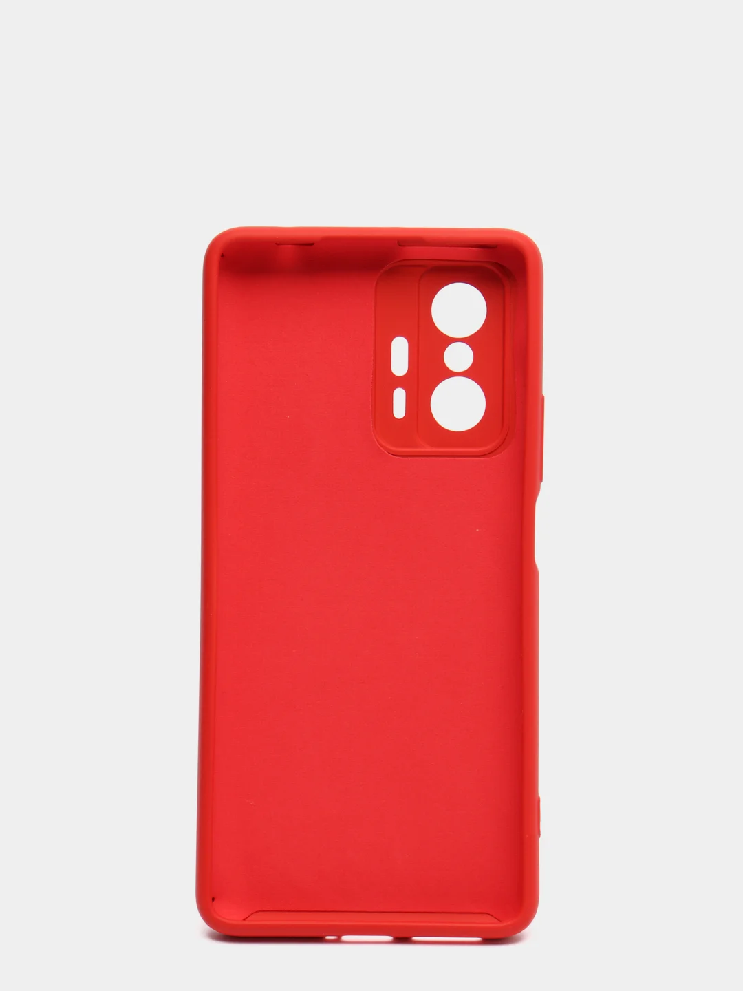 Красный чехол для Xiaomi 11T 5G с защитой камеры и бархатом внутри