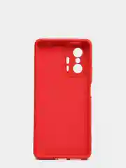 Красный чехол для Xiaomi 11T 5G с защитой камеры и бархатом внутри