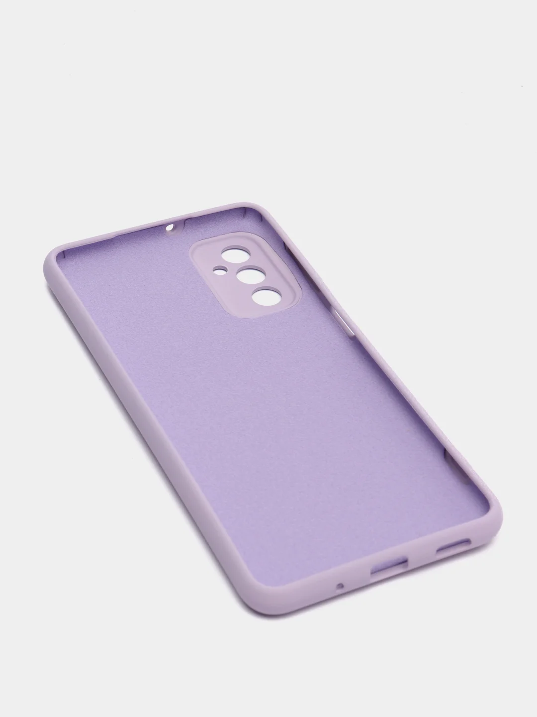 Лавандовый чехол Samsung M52 5G с защитой камеры и бархатом внутри