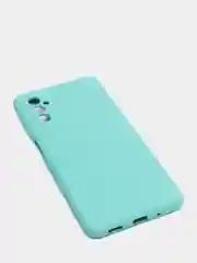 Бирюзовый чехол Samsung M52 5G с защитой камеры и бархатом внутри