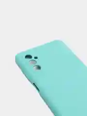 Бирюзовый чехол Samsung M52 5G с защитой камеры и бархатом внутри
