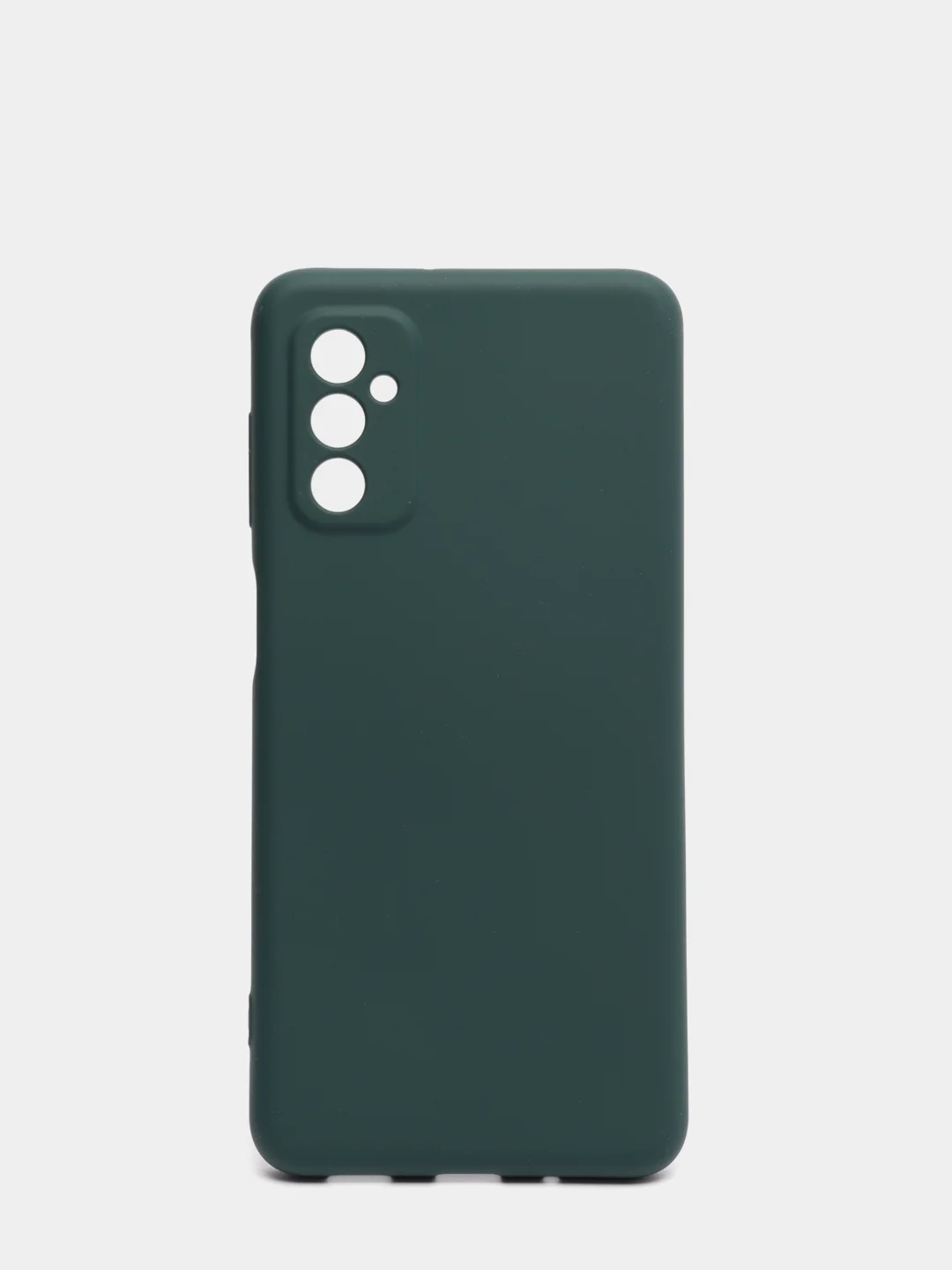 Тёмно-зелёный чехол Samsung M52 5G с защитой камеры и бархатом внутри