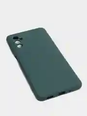 Тёмно-зелёный чехол Samsung M52 5G с защитой камеры и бархатом внутри