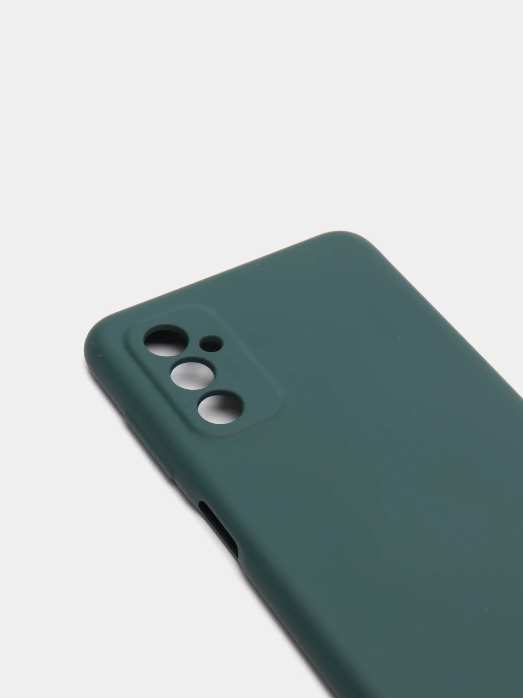 Тёмно-зелёный чехол Samsung M52 5G с защитой камеры и бархатом внутри