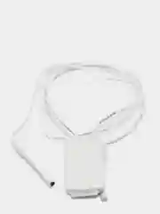 Белый микронаушник Bluetooth магнитный усиленный на аккумуляторе с кнопкой-пищалкой