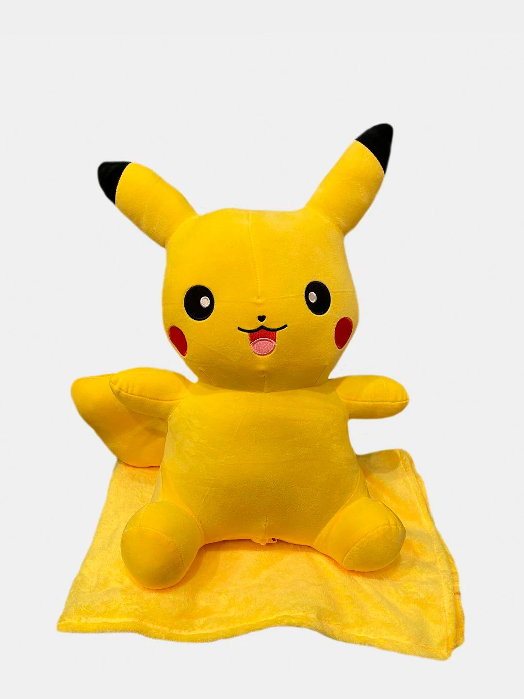 Золотой мягкая игрушка Пикачу c пледом и без высотой 25, 35, 40 и 60 см