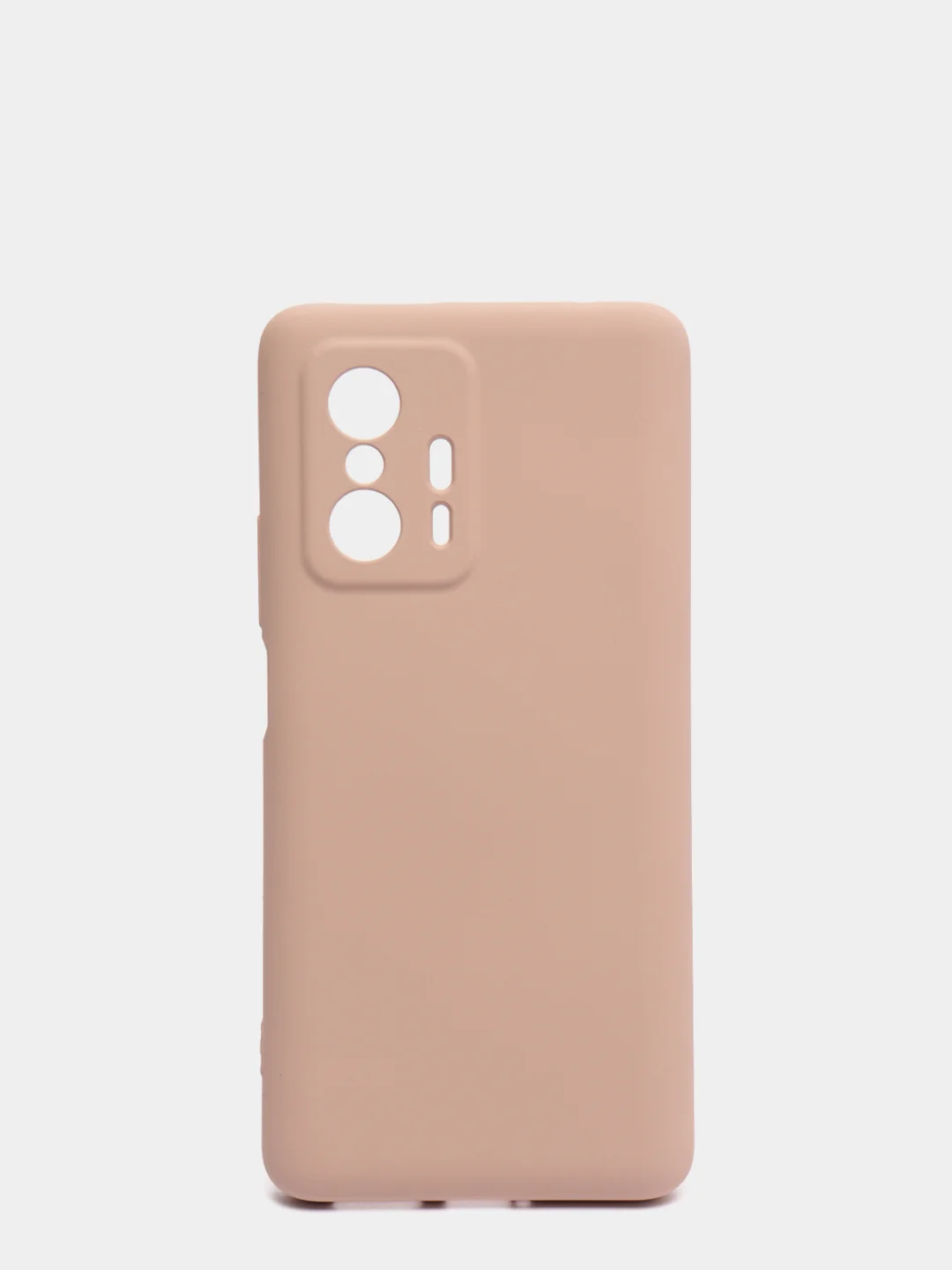 Молочный чехол для Xiaomi 11T 5G с защитой камеры и бархатом внутри
