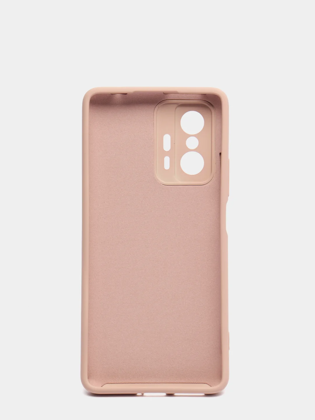 Молочный чехол для Xiaomi 11T 5G с защитой камеры и бархатом внутри
