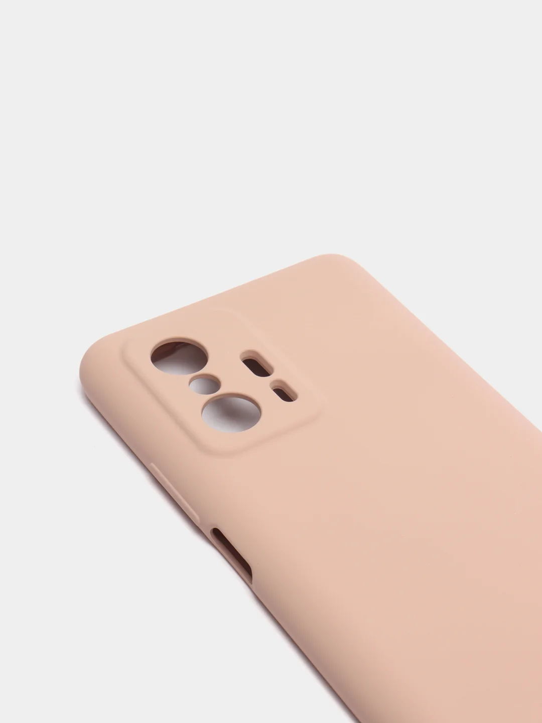 Молочный чехол для Xiaomi 11T 5G с защитой камеры и бархатом внутри