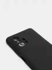 Черный чехол для Xiaomi 11T 5G с защитой камеры и бархатом внутри