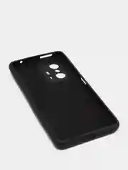 Черный чехол для Xiaomi 11T 5G с защитой камеры и бархатом внутри