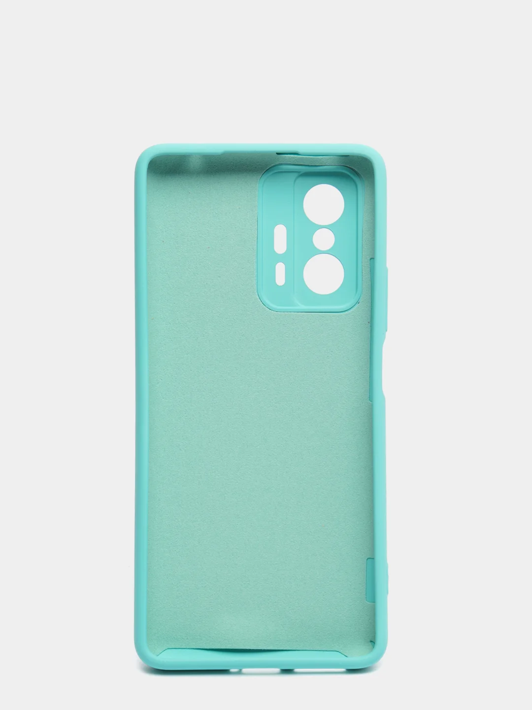 Бирюзовый чехол для Xiaomi 11T 5G с защитой камеры и бархатом внутри